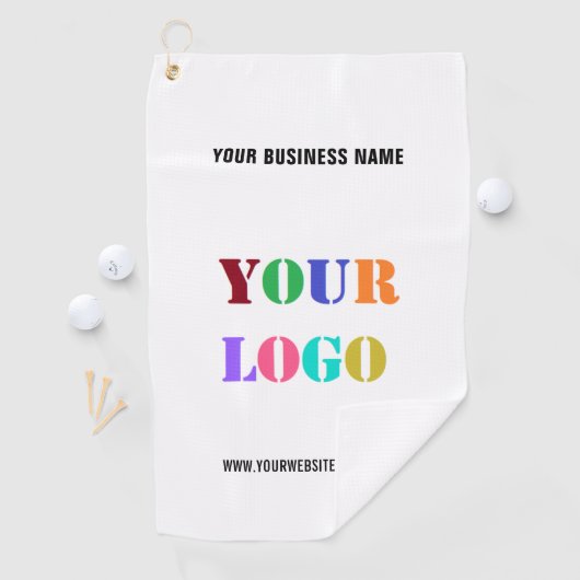 Uw zakelijke Logo en aangepaste tekst golfhanddoek (Insitu)