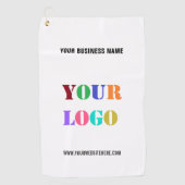 Uw zakelijke Logo en aangepaste tekst golfhanddoek (Voorkant)