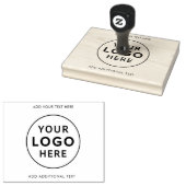 Uw zakelijke Logo en aangepaste tekst Kantoor Rubberstempel (Gestempeld)