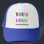 Uw zakelijke Logo en aangepaste tekst promotionele Trucker Pet<br><div class="desc">Aangepast lettertype en kleur - Gepersonaliseerde Trucker Hats met uw bedrijf Logo en Tekst Promotionele Business Pet / Baseball Petten Gift - Voeg uw Logo / Afbeelding - Foto of QR-code / en Website of aangepaste tekst - Vergroot en verplaats onderdelen met Maatwerk tool. Kies lettertype / grootte / !...</div>