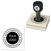 Uw zakelijke Logo en aangepaste tekst Rubberstempel (Gestempeld)