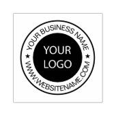 Uw zakelijke Logo en aangepaste tekst Rubberstempel (Afrduk)