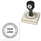Uw zakelijke Logo en aangepaste tekst Rubberstempel (Gestempeld)