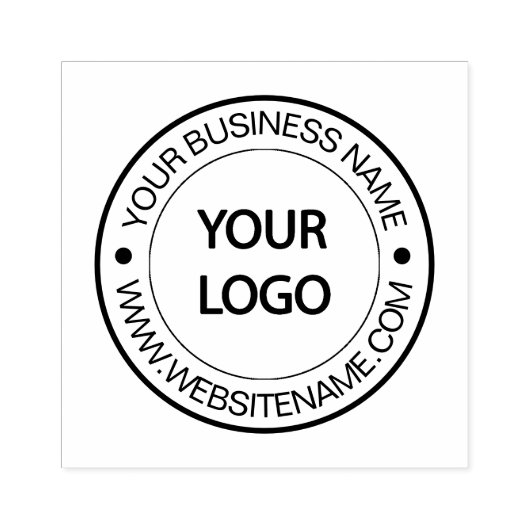 Uw zakelijke Logo en aangepaste tekst Rubberstempel (Afrduk)