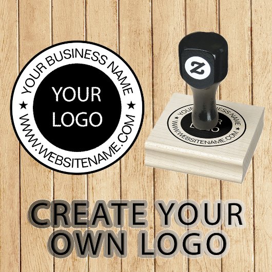 Uw zakelijke Logo en aangepaste tekst Rubberstempel