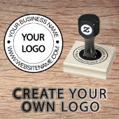 Uw zakelijke Logo en aangepaste tekst Rubberstempel