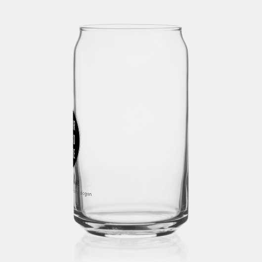 Uw zakelijke Logo en bedrijfsmedewerkers op maat Blikvorm Glas (Links)