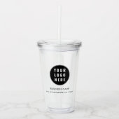 Uw zakelijke Logo en bedrijfswebsite op maat Acryl Drinkbeker (Voorkant)