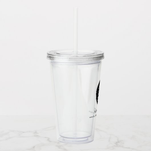 Uw zakelijke Logo en bedrijfswebsite op maat Acryl Drinkbeker (Rechts)