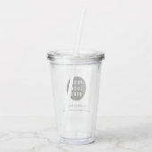 Uw zakelijke Logo en bedrijfswebsite op maat Acryl Drinkbeker (Achterkant)
