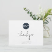 Uw zakelijke Logo en bedrijfswebsite op maat Bedankkaart (Staand voorkant)