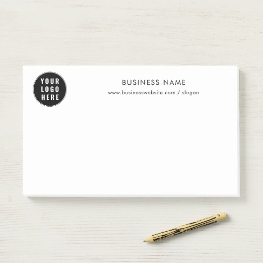 Uw zakelijke Logo en bedrijfswebsite Promotioneel Post-it® Notes (Op bureau)
