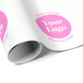 Uw zakelijke Logo en bewerkbare tekst Sjabloon | R Cadeaupapier (Rol Hoek)