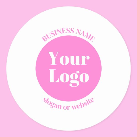 Uw zakelijke Logo en bewerkbare tekst Sjabloon | R Ronde Sticker