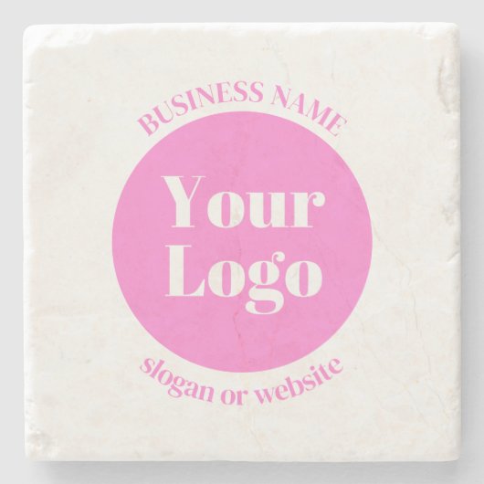 Uw zakelijke Logo en bewerkbare tekst Sjabloon | R Stenen Onderzetter (Voorkant)