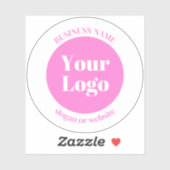 Uw zakelijke Logo en bewerkbare tekst Sjabloon | R Sticker (Vel)