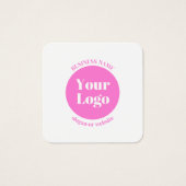 Uw zakelijke Logo en bewerkbare tekst Sjabloon | R Vierkante Visitekaartjes (Voorkant)