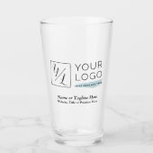Uw zakelijke Logo en Gepersonaliseerd gegevens Glas (Voorkant)