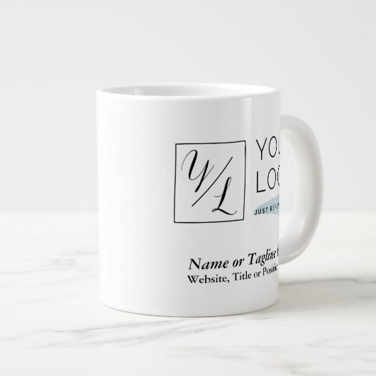 Uw zakelijke Logo en Gepersonaliseerd gegevens Grote Koffiekop (Voorkant rechts)