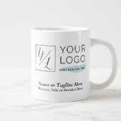 Uw zakelijke Logo en Gepersonaliseerd gegevens Grote Koffiekop (Rechts)