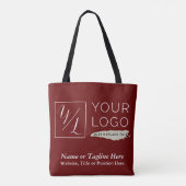 Uw zakelijke Logo en Gepersonaliseerd gegevens Tote Bag (Achterkant)