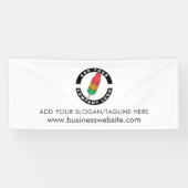 Uw zakelijke Logo en het adres van de bedrijfswebs Spandoek (Horizontaal)