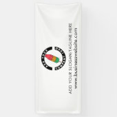 Uw zakelijke Logo en het adres van de bedrijfswebs Spandoek (Verticaal)