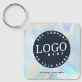 Uw zakelijke Logo en retouradres holografisch Sleutelhanger (Voorkant)