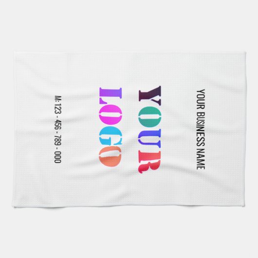 Uw Zakelijke Logo en Tekst Bedrijf Keukendoek Theedoek (Horizontaal)