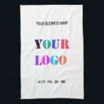 Uw Zakelijke Logo en Tekst Bedrijf Keukendoek Theedoek<br><div class="desc">Aangepaste kleuren en lettertypen - Gepersonaliseerde keukenhanddoeken met uw bedrijf Logo en naam Tekstinfo Zakelijk Promotioneel of Modern persoonlijk keukenhanddoek / cadeau - Maak uniek uw eigen ontwerp - Voeg uw Logo toe - Afbeelding - Foto of QR-code / naam - Info of aangepaste tekst - Formaat wijzigen en verplaatsen...</div>