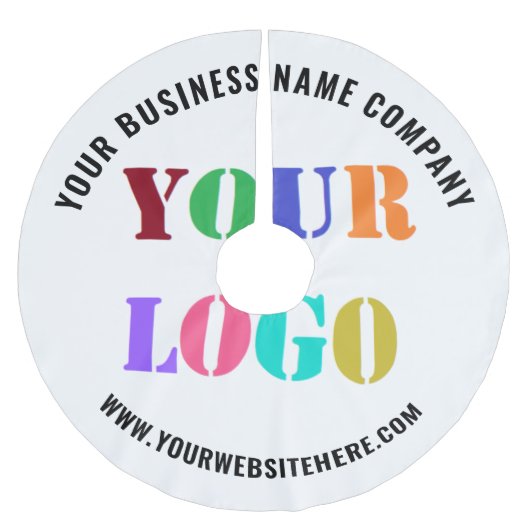 Uw zakelijke Logo en tekst kerstboom rok (Voorkant)