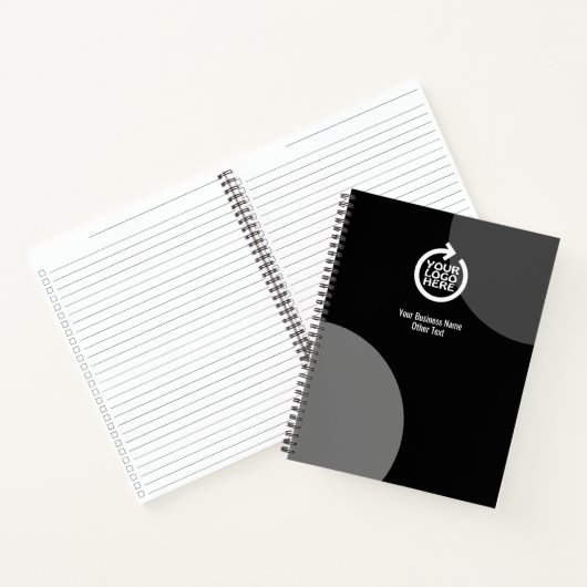 Uw zakelijke Logo en tekst Notitieboek (Binnen)