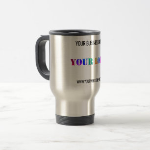 Uw zakelijke Logo en tekst promotionele reismok Reisbeker