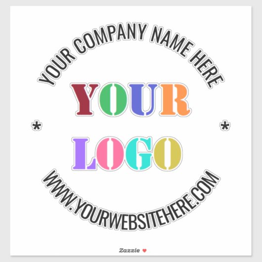 Uw Zakelijke Logo en Tekst Promotionele Sticker (Vel)