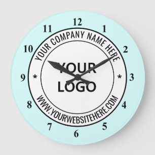 Uw zakelijke Logo en tekstpromotieklok Grote Klok