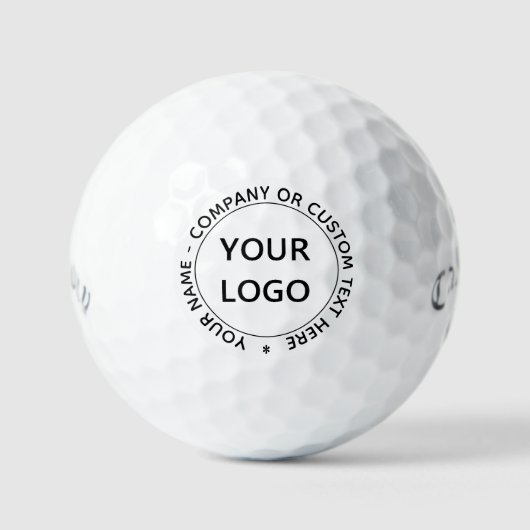 Uw zakelijke Logo en twitterstempel Golf Balls Golfballen (Voorkant)