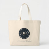 Uw zakelijke Logo en website - Aangepast adres Grote Tote Bag (Voorkant)