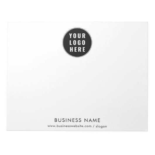 Uw zakelijke Logo en website aangepaste medewerker Notitieblok (Voorkant)