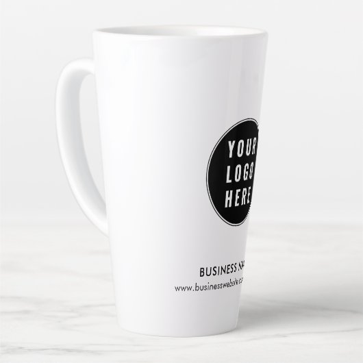 Uw zakelijke Logo en website aangepaste promoties Latte Mok (Linkerhoek)
