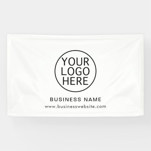 Uw zakelijke Logo en website bedrijf heropenen Spandoek (Horizontaal)