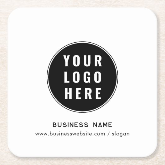 Uw zakelijke Logo en website Custom Marketing Kartonnen Onderzetters (Voorkant)