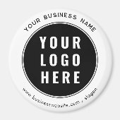 Uw zakelijke Logo en website Custom Marketing Magneet (Voorkant)