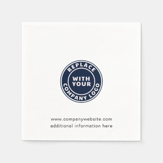 Uw zakelijke Logo en website Custom Party Paper Servet (Voorkant)