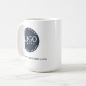 Uw zakelijke Logo en website minimalistisch aangep Koffiemok (Voorkant links)