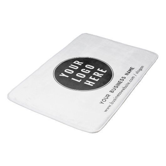 Uw zakelijke Logo en website op maat Badmat (Gekanteld)