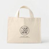 Uw zakelijke Logo en website op maat Mini Tote Bag (Voorkant)