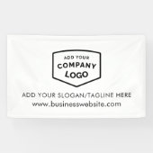 Uw zakelijke Logo en website op maat Spandoek (Horizontaal)