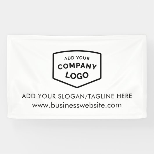 Uw zakelijke Logo en website op maat Spandoek (Horizontaal)