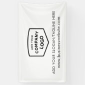 Uw zakelijke Logo en website op maat Spandoek (Verticaal)