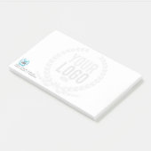 Uw zakelijke Logo Faded achtergrond | AANGEPASTE G Post-it® Notes (Schuin)